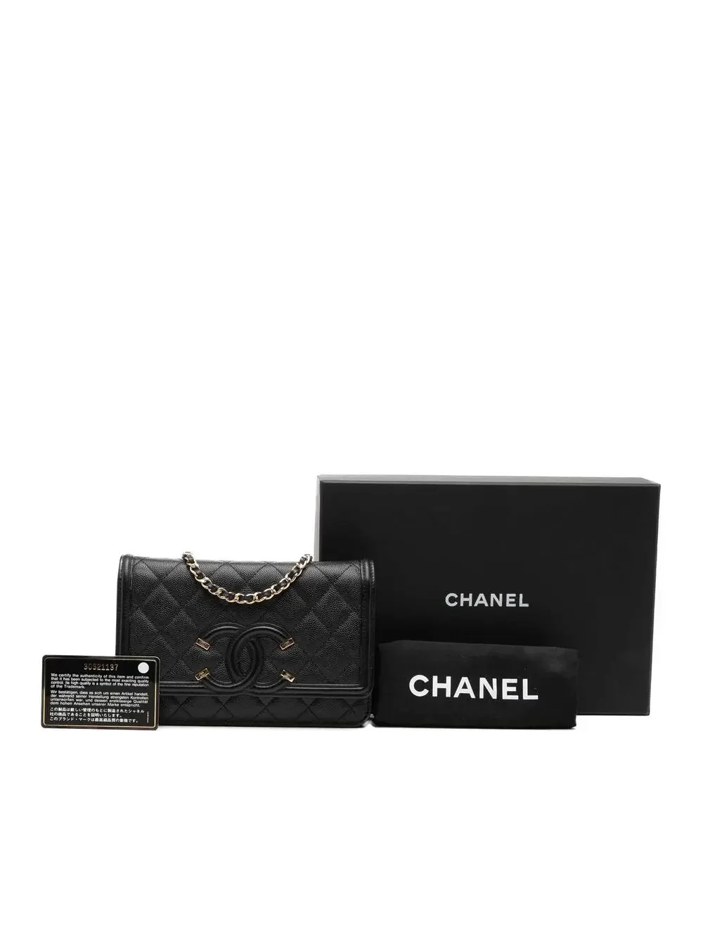 Chanel Caviar Cc Filigree Wallet On #290376C29B